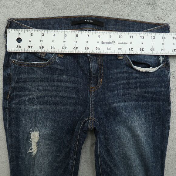 Harper Jeans Women's Size 27 Blue Low-Rise Skinny Denim 28" Inseam Distressed - Picture 14 of 15